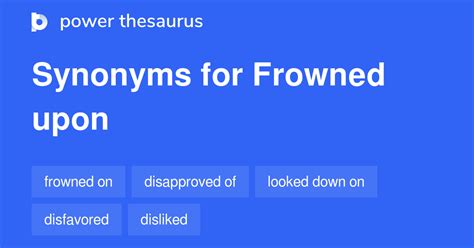 frowned upon thesaurus